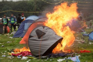 Tent On Fire