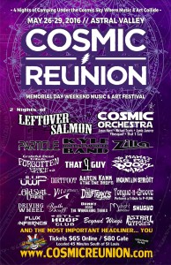 The official flyer for Cosmic Reunion.